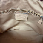 Coach Peyton Nancy Satchel Saffiano Leather silver