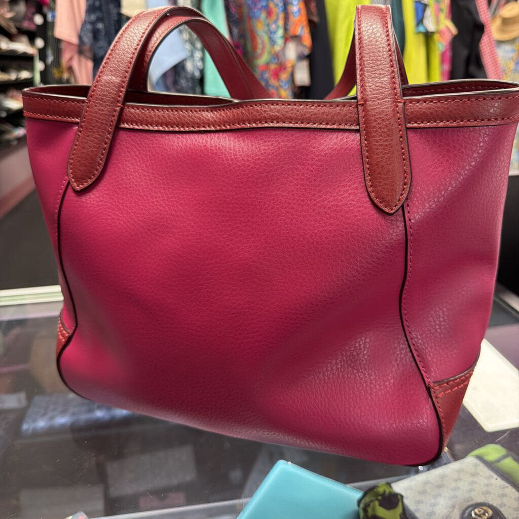 Coach Coach Pink Violet Colorblock With Horse & Carriage Tote Bag 27