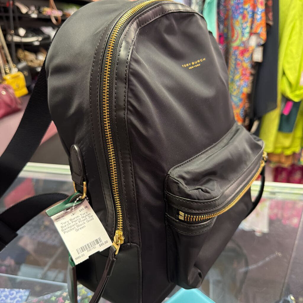 Tory Burch Perry Nylon Backpack Front Zip Pocket