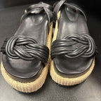 38/8 Alexandre Birman Vicky Knotted Leather Sandal