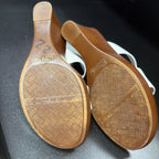 6.5 Italian Shoemakers Slip-on Sandals Floral Applique