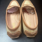 9.5 Flag Ltd Nappa Glove Leather Trim Woven Loafer