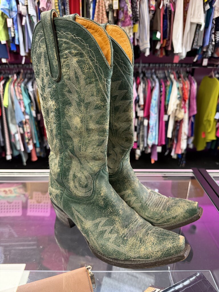 9.5B Old Gringo Mayra Boot in Distressed Leather Cowboy Boot