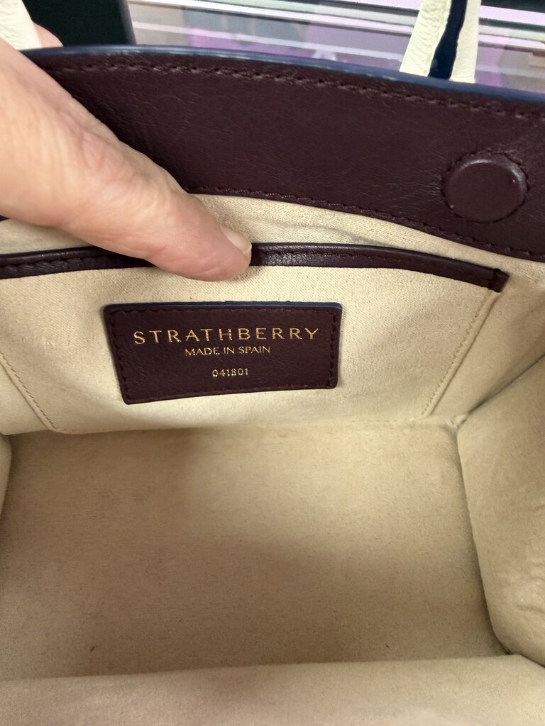 Strathberry Nano Tote Tricolor Leather