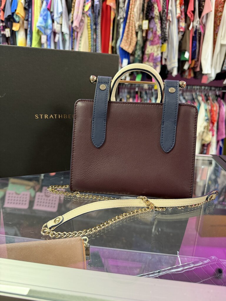 Strathberry Nano Tote Tricolor Leather