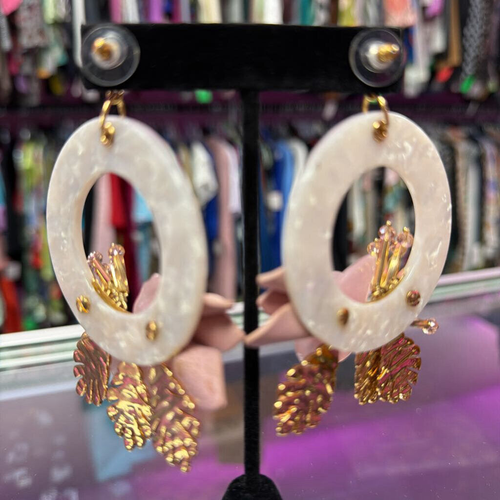 KATE SPADE ♤ NEW YORK "SLICE OF STONE STATEMENT DOOR KNOCKER EARRING" NWT $128