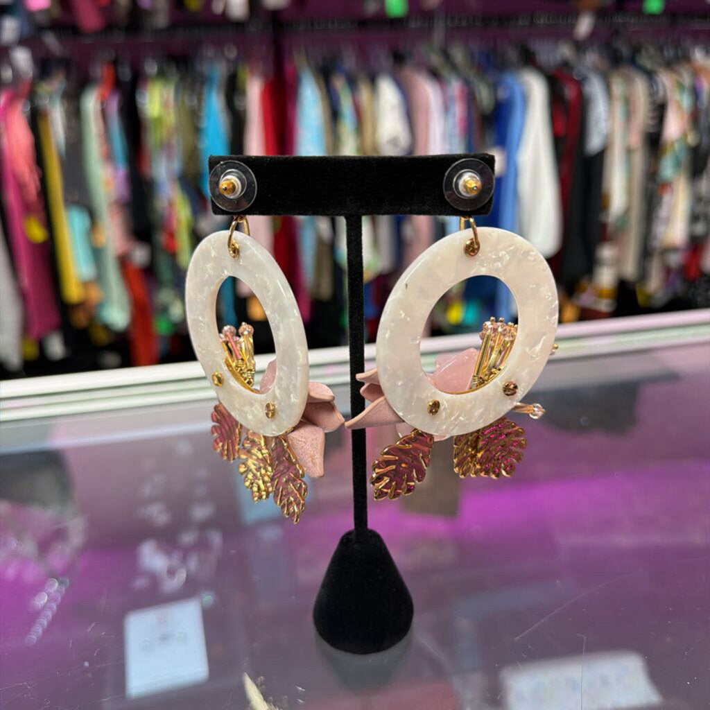 KATE SPADE ♤ NEW YORK "SLICE OF STONE STATEMENT DOOR KNOCKER EARRING" NWT $128