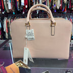 Tory Burch Georgia Double Zip Satchel Light Pink SOLD OUT Retail $558 Strap Indention noted