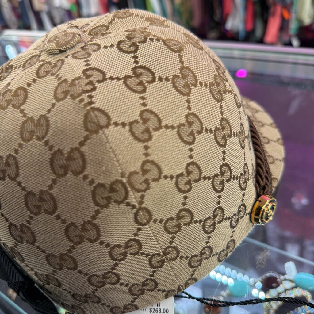 Gucci Monogram Torchon Ambassador Lady Cap Braided Rope