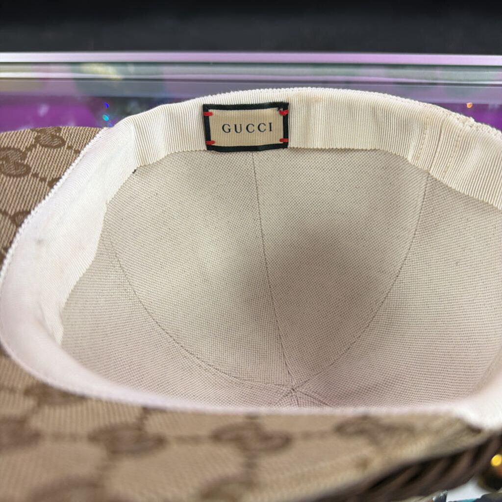 Gucci Monogram Torchon Ambassador Lady Cap Braided Rope