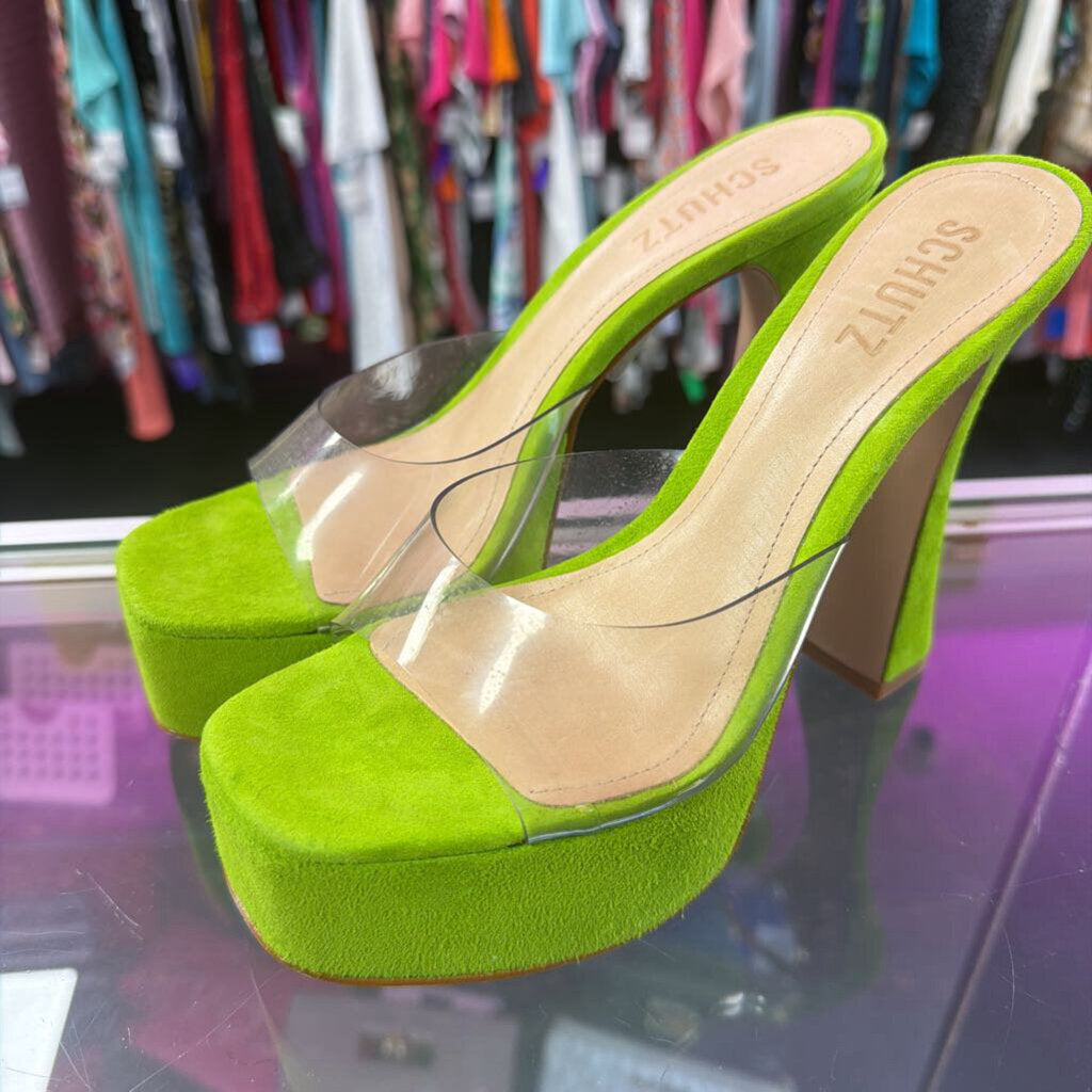 7.5 Schutz Lizah Vinyl Platform Sandal