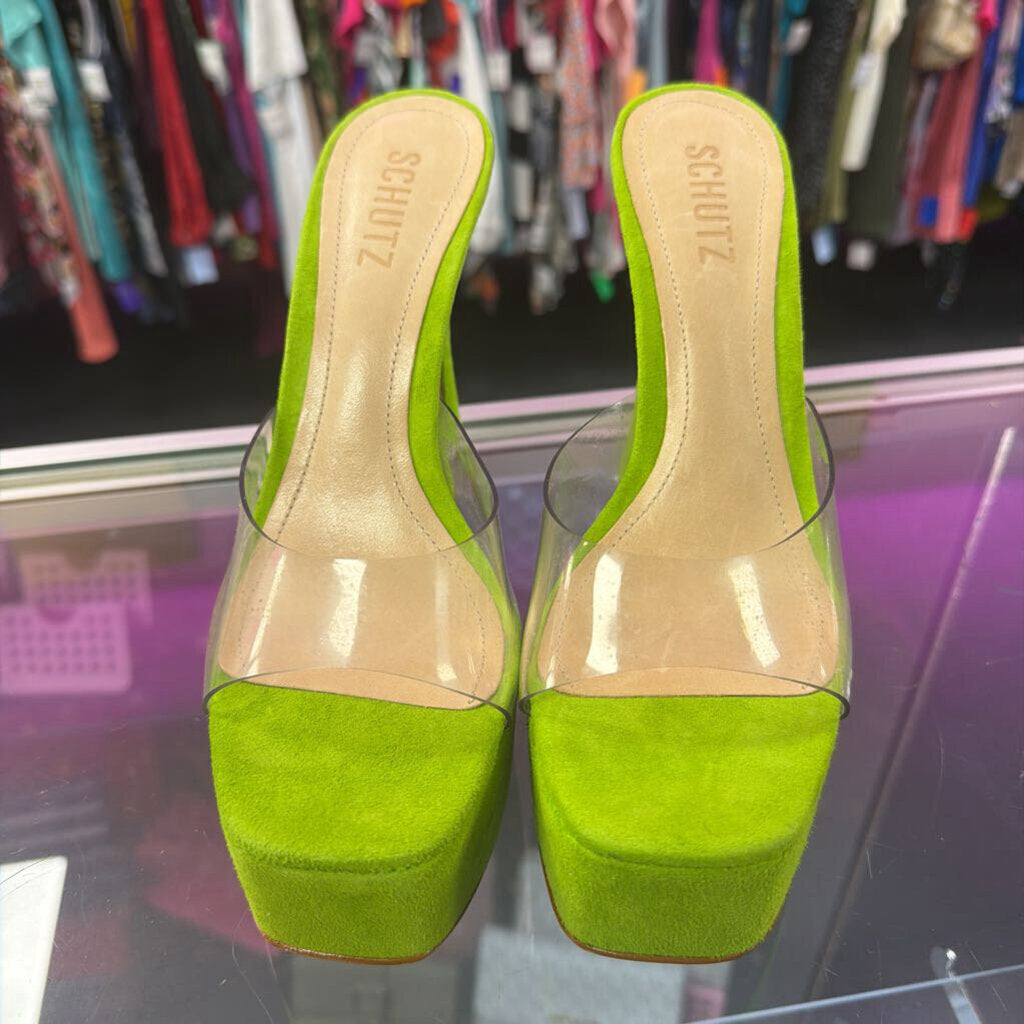 7.5 Schutz Lizah Vinyl Platform Sandal