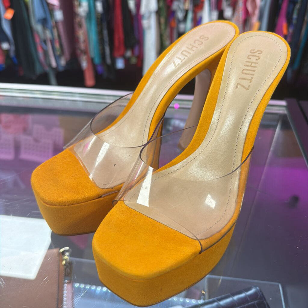 7 Schutz Lizah Vinyl Platform Sandal