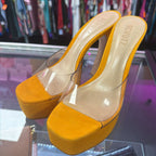 7 Schutz Lizah Vinyl Platform Sandal