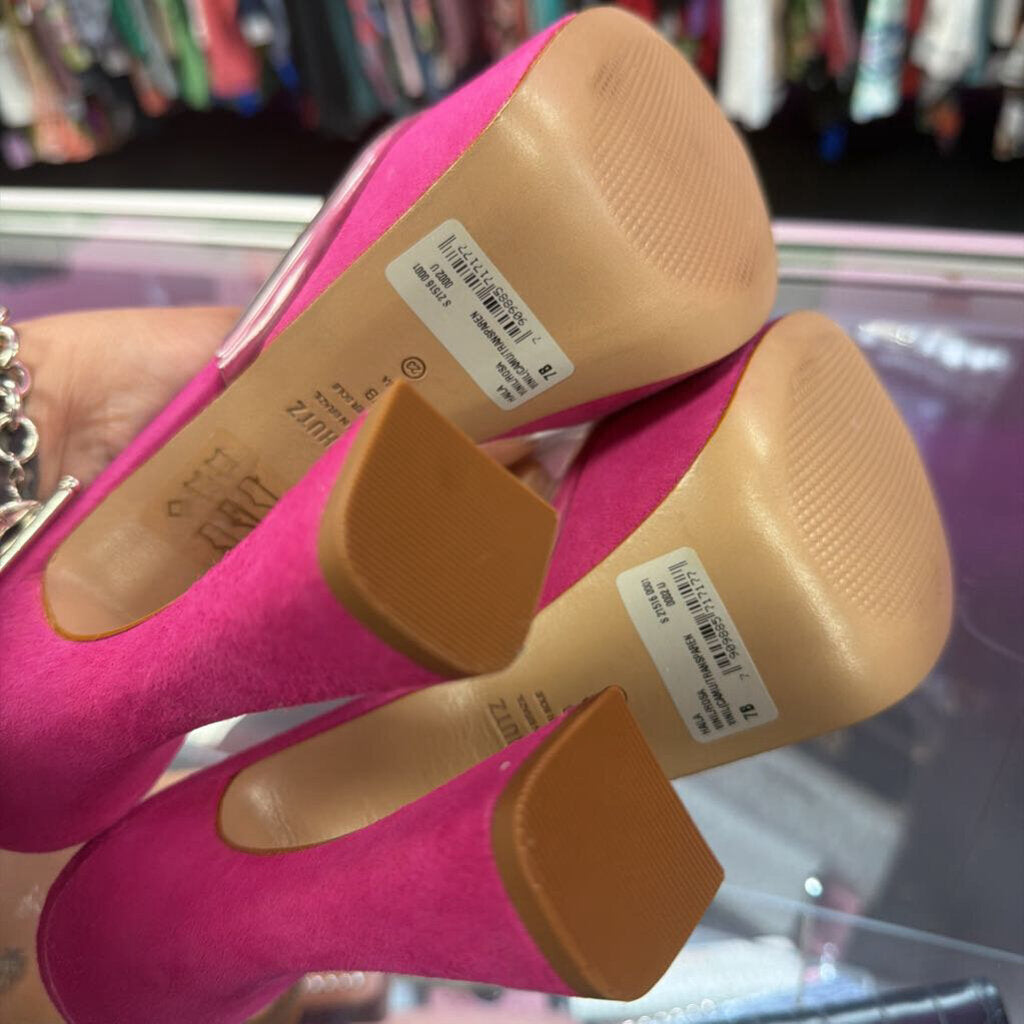 7 Schutz Lizah Vinyl Platform Sandal