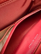 Chanel Matelasse Round Zipper Long Wallet Red Caviar Leather