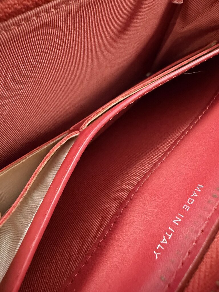 Chanel Matelasse Round Zipper Long Wallet Red Caviar Leather