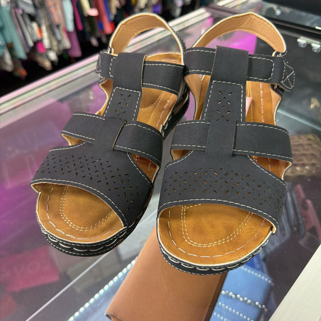 9 Unknown Perforated Ankle Strap Sandal