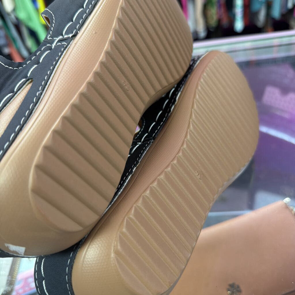 9 Unknown Perforated Ankle Strap Sandal