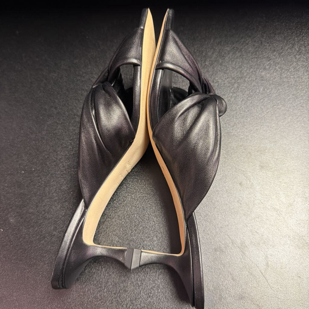 37/6 Jimmy Choo Avenue 85 Leather Mule Knot Detail