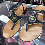 10 Jack Rogers Denim Gold Woven