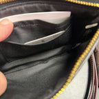 Coach Corner Zip Wristlet Black Mono