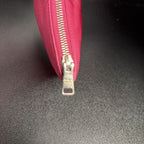 Prada Tessuto Nylon Black Wristlet Strap Clutch Pouch Bag Silver Hardware