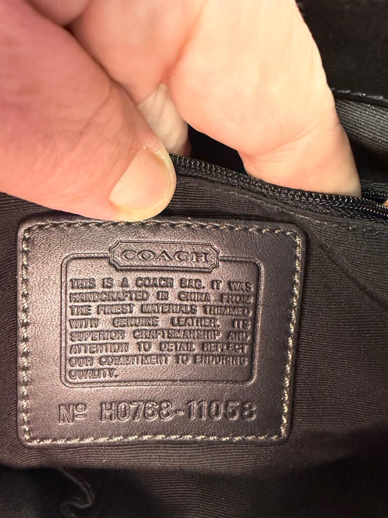 Coach Vintage Hampton Monogram Canvas Leather Trim