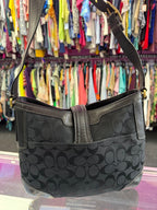 Coach Vintage Hampton Monogram Canvas Leather Trim