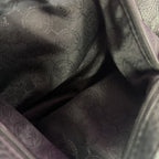 Leather Chain detail Pebbled Leather Hobo Shoulder Bag