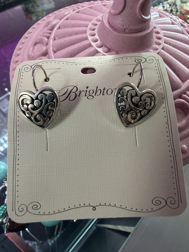 Brighton Contempt Heart Leverback earrings Filagree