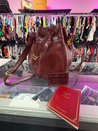 Cartier Must De Cartier Leather Bucket Shoulder Bag