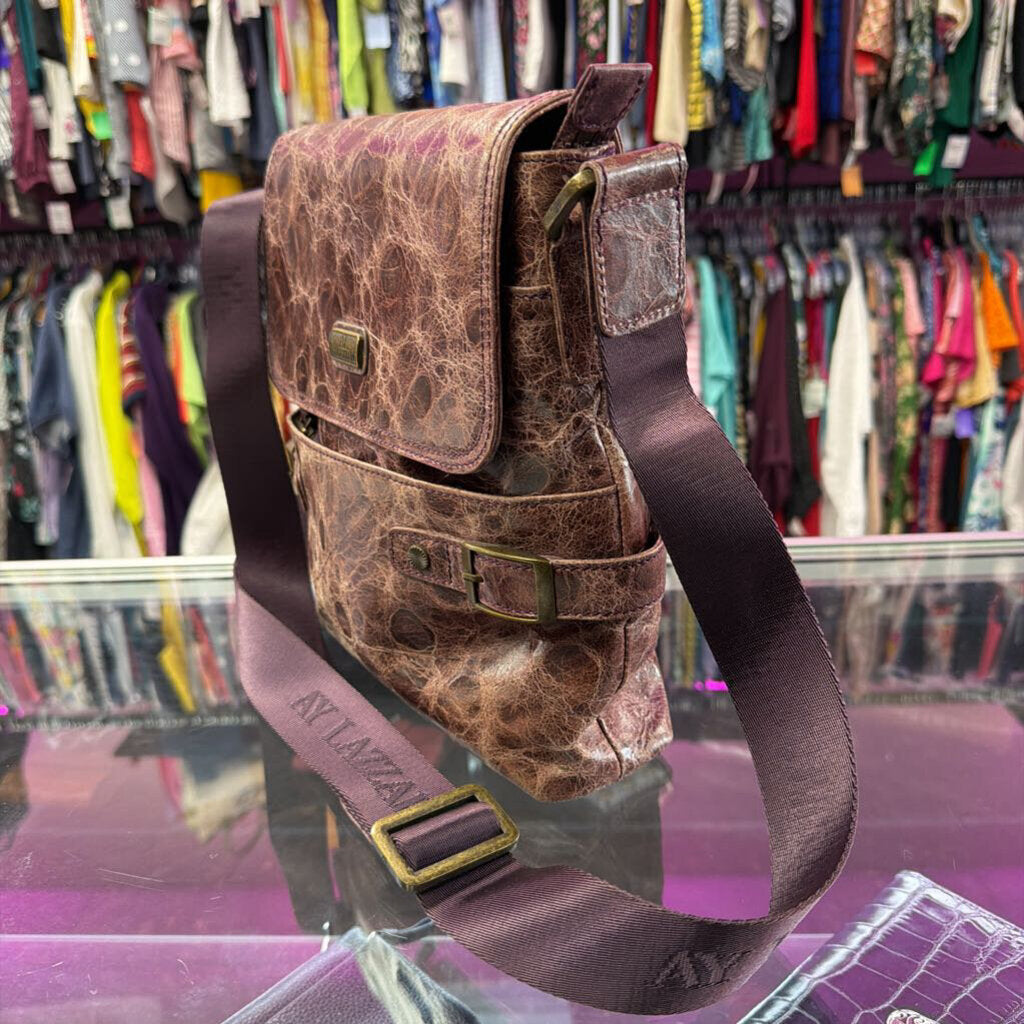 AY Aylazzaro Leather Messenger Bag