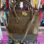 Michael Kors Astrid Satchel Reptile Print Handbag