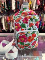 Vera Bradley X Disney Lorman Adjustable Sling Backpack Mickey Meadow Pattern Feather Weight