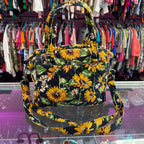 Vera Bradley Multi-Strap Shoulder Bag Vibrant Sunflower Pattern