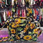 Vera Bradley Multi-Strap Shoulder Bag Vibrant Sunflower Pattern