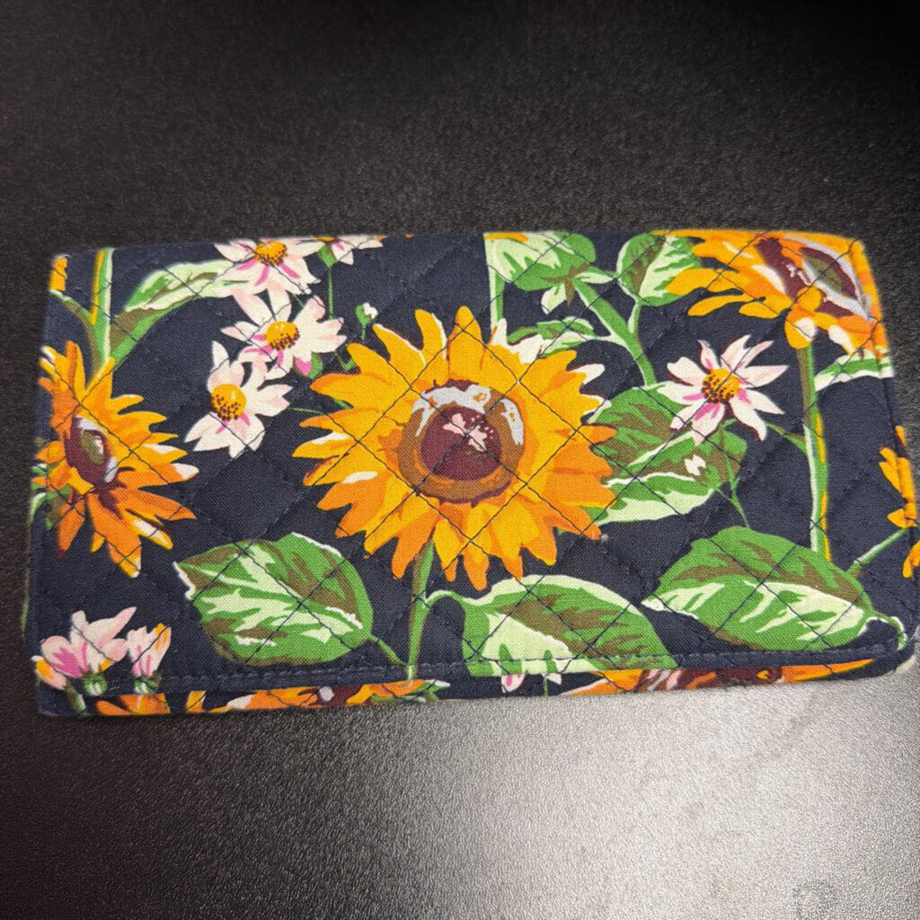 Vera Bradley Quilted RFID Wallet in Vibrant Sunflower Pattern