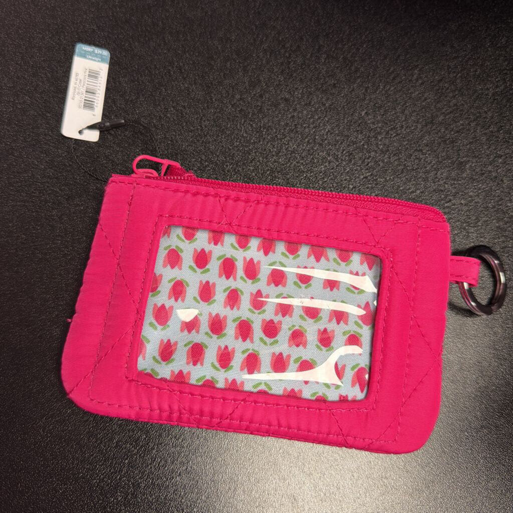 Vera Bradley NWT Hot Pink Quilted ID Wallet