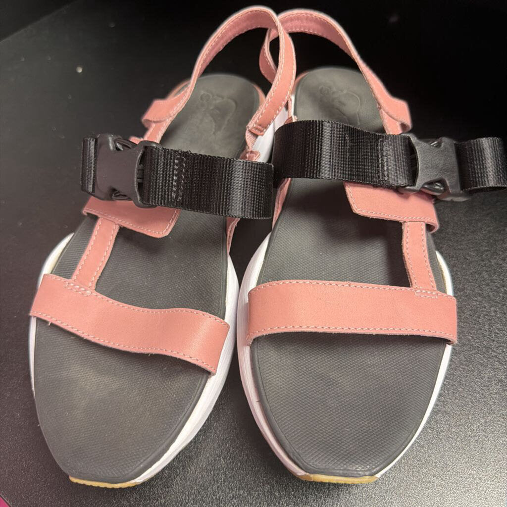 8.5 Sorel Kinetic Impact Slingback Sandal Wedge Sole Leather straps