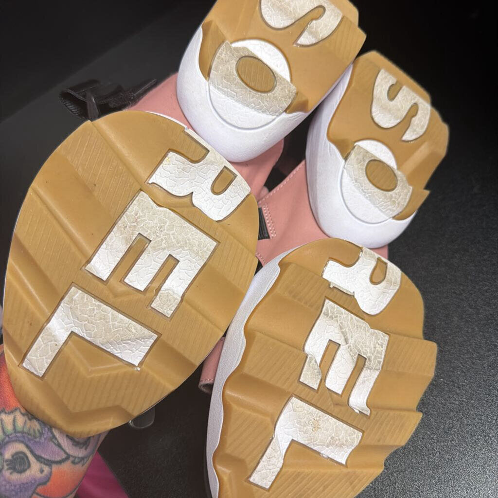 8.5 Sorel Kinetic Impact Slingback Sandal Wedge Sole Leather straps