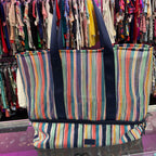 Vera Bradley Cabana Striped Mesh Dual Compartment Large Tote