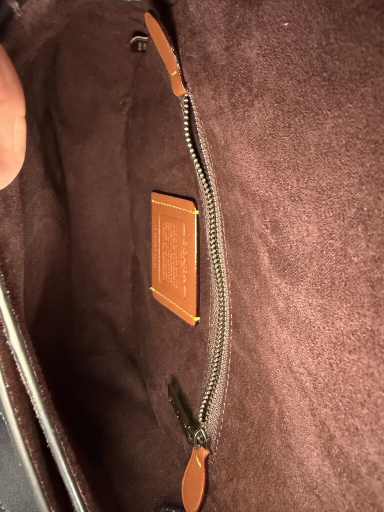 Coach Ashton Shoulder Bag With long Strap In Newspaper Print Refined Pebbled Leather
