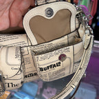 Coach Ashton Shoulder Bag With long Strap In Newspaper Print Refined Pebbled Leather
