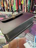 Dooney & Bourke Sweety Leather Pinky Crossbody Contrast Stitching Gold Tone Turlock Italian Leather