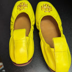 6M Tory Burch Britten Leather Ballet Flat