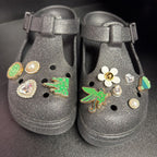 6 Crocs Classic Mary Jane Glitter Clog Sparkling Finish Wicked Giblets