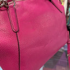 Coach Small Kelsey Satchel Vibrant Magenta Pebbled Leather