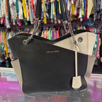 Micheal Kors Jet Set large Color-Block Saffiano Leather Tri-color Tote