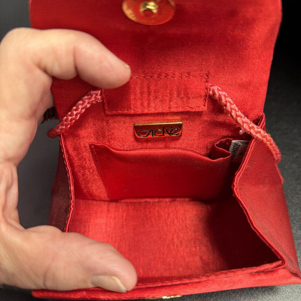 Cache Vintage Satin Wrislet Clutch